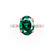 ALLURE - Oval Emerald Solitaire Engagement Ring 18k Rose Gold