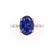 ALLURE - Oval Blue Sapphire Solitaire Engagement Ring 18k Rose Gold