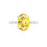 ALLURE - Chatham® Oval Yellow Sapphire Solitaire Engagement Ring 18k White Gold