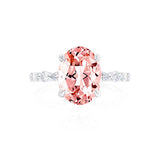 ALLURE - Chatham® Oval Champagne True Sapphire Solitaire Engagement Ring 950 Platinum