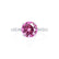 ALLURE - Round Pink Sapphire Solitaire Engagement Ring 950 Platinum