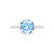 ALLURE - Round Aqua Spinel Solitaire Engagement Ring 18k White Gold