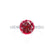 ALLURE - Round Ruby Solitaire Engagement Ring 18k White Gold