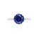 ALLURE - Round Blue Sapphire Solitaire Engagement Ring 950 Platinum