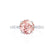 ALLURE - Round Champagne True Sapphire Solitaire Engagement Ring 18k White Gold
