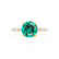 ALLURE - Round Emerald Solitaire Engagement Ring 18k Yellow Gold