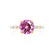 ALLURE - Round Pink Sapphire Solitaire Engagement Ring 18k Yellow Gold