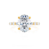 ALLURE - Oval Natural Diamond 18k Yellow Gold Scatter Ring Engagement Ring Lily Arkwright