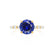 ALLURE - Round Blue Sapphire Solitaire Engagement Ring 18k Yellow Gold