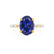 ALLURE - Oval Blue Sapphire Solitaire Engagement Ring 18k Yellow Gold