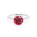 ALLURE - Round Ruby Solitaire Engagement Ring 18k White Gold