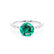 ALLURE - Round Emerald Solitaire Engagement Ring 950 Platinum