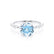 ALLURE - Round Aqua Spinel Solitaire Engagement Ring 18k White Gold