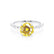 ALLURE - Round Yellow Sapphire Solitaire Engagement Ring 950 Platinum