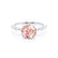 ALLURE - Round Champagne True Sapphire Solitaire Engagement Ring 18k White Gold