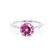 ALLURE - Round Pink Sapphire Solitaire Engagement Ring 950 Platinum