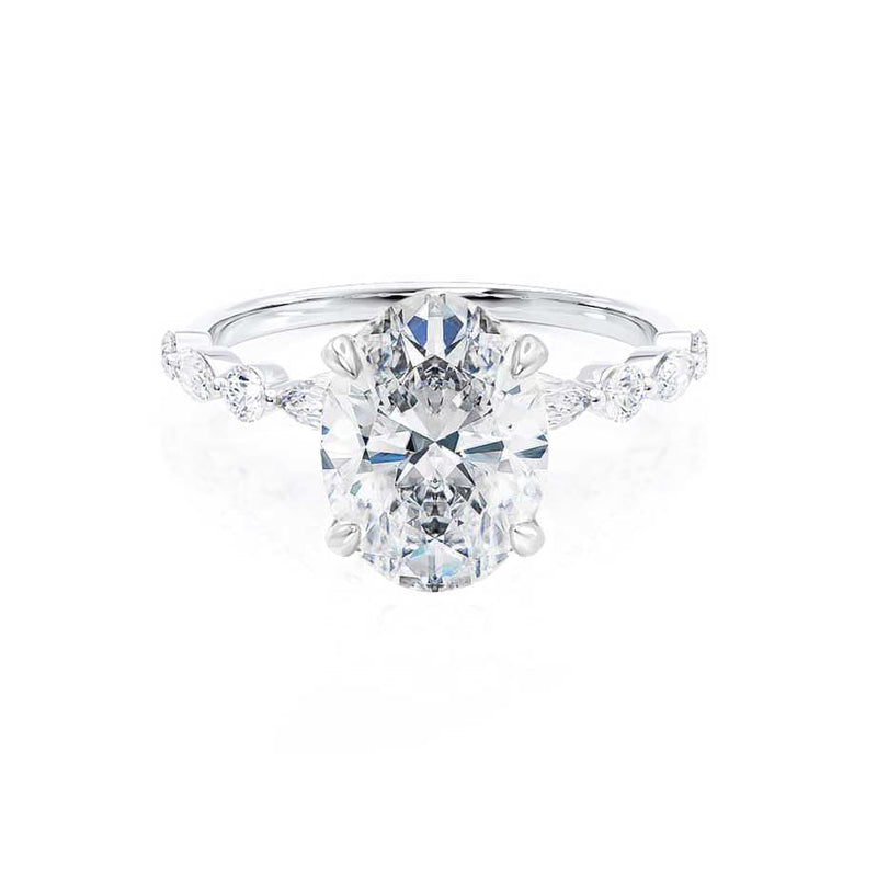 ALLURE - Oval Natural Diamond Platinum Scatter Ring