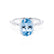 ALLURE - Oval Aqua Spinel Solitaire Engagement Ring 950 Platinum