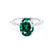 ALLURE - Oval Emerald Solitaire Engagement Ring 950 Platinum