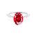ALLURE - Oval Ruby Solitaire Engagement Ring 18k White Gold