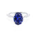 ALLURE - Oval Blue Sapphire Solitaire Engagement Ring 950 Platinum
