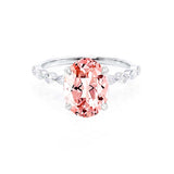 ALLURE - Chatham® Oval Champagne True Sapphire Solitaire Engagement Ring 950 Platinum