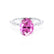 ALLURE - Oval Pink Sapphire Solitaire Engagement Ring 18k White Gold