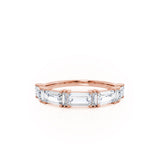ALTAIR - Lab Diamond Baguette Statement Eternity 18k Rose Gold Eternity Lily Arkwright