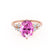 ALYA - Oval Pink Sapphire Starburst Cluster Shoulder Set Engagement Ring 18k Rose Gold