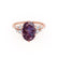 ALYA - Oval Alexandrite Starburst Cluster Shoulder Set Engagement Ring 18k Rose Gold