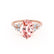 ALYA - Oval Champagne True Sapphire Starburst Cluster Shoulder Set Engagement Ring 18k Rose Gold