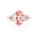 ALYA - Oval Champagne True Sapphire Starburst Cluster Shoulder Set Engagement Ring 18k Rose Gold