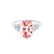 ALYA - Oval Champagne True Sapphire Starburst Cluster Shoulder Set Engagement Ring 18k White Gold