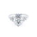 ALYA - Oval Starburst Cluster Shoulder Set Engagement Ring 18k White Gold Engagement Ring Lily Arkwright