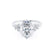 ALYA - Oval Natural Diamond Starburst Cluster Shoulder Set Engagement Ring 950 Platinum Engagement Ring Lily Arkwright