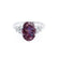 ALYA - Oval Alexandrite Starburst Cluster Shoulder Set Engagement Ring 950 Platinum