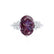 ALYA - Oval Alexandrite Starburst Cluster Shoulder Set Engagement Ring 950 Platinum