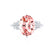 ALYA - Oval Champagne True Sapphire Starburst Cluster Shoulder Set Engagement Ring 950 Platinum