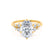 ALYA - Oval Starburst Cluster Shoulder Set Engagement Ring 18k Yellow Gold Engagement Ring Lily Arkwright