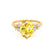 ALYA - Oval Yellow Sapphire Starburst Cluster Shoulder Set Engagement Ring 18k Yellow Gold