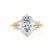ALYA - Oval Starburst Cluster Shoulder Set Engagement Ring 18k Yellow Gold Engagement Ring Lily Arkwright