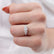 Alya 0.50ct round cut D - Colour Lab Diamond Engagement ring, cluster shoulder set, 18k white gold Lily Arkwright