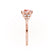 ALYA - Oval Champagne True Sapphire Starburst Cluster Shoulder Set Engagement Ring 18k Rose Gold