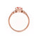 ALYA - Oval Champagne True Sapphire Starburst Cluster Shoulder Set Engagement Ring 18k Rose Gold