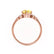 ALYA - Oval Yellow Sapphire Starburst Cluster Shoulder Set Engagement Ring 18k Rose Gold