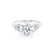 ALYA - Round Starburst Cluster Shoulder Set Engagement Ring 18k White Gold Engagement Ring Lily Arkwright