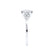 ALYA - Round Natural Diamond Starburst Cluster Shoulder Set Engagement Ring 18k White Gold Engagement Ring Lily Arkwright