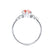 ALYA - Oval Champagne True Sapphire Starburst Cluster Shoulder Set Engagement Ring 18k White Gold