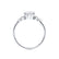 ALYA - Oval Starburst Cluster Shoulder Set Engagement Ring 950 Platinum Engagement Ring Lily Arkwright
