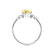 ALYA - Oval Yellow Sapphire Starburst Cluster Shoulder Set Engagement Ring 18k White Gold